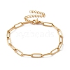 PVD Vacuum Plating 304 Stainless Steel Paper Chain Bracelet for Men Women BJEW-E031-13G-01-1