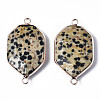 Natural Dalmatian Jasper Links Connectors G-S359-280F-2