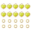 Heart Alloy Enamel Charms ENAM-YW0002-85B-1