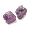 Natural Lepidolite Squirrel Display Decorations G-PW0007-008F-3