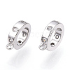 Rhodium Plated 925 Sterling Silver Micro Pave Cubic Zirconia Charms STER-T004-31P-2