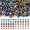 250Pcs 10 Colors Electroplated Natural Lava Rock Beads Strands G-PJ0001-03A-2
