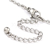 Non-Tarnish Summer Beach 304 Stainless Steel Cable Chain Starfish Charm Bracelets BJEW-P334-02P-3