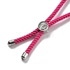 Twisted Nylon Cord Silder Bracelets DIY-B066-03P-12-2