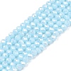 Electroplate Glass Beads Strands EGLA-A044-P1mm-B06-1