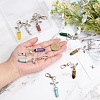 CHGCRAFT 1 Set Double Terminated Natural Gemstone Bullet Pendant Decorations HJEW-CA0001-51-3
