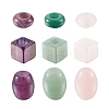 Fashewelry 9Pcs 9 Style Natural Green Aventurine & Rose Quartz & Amethyst  European Beads G-FW0001-21-10