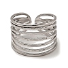 304 Stainless Steel Open Cuff Rings RJEW-Z018-08P-2
