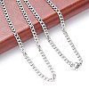 Non-Tarnish 304 Stainless Steel Curb Chain Necklace Making X-STAS-A028-N108P-3