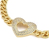 Rack Plating Brass Bracelets with Cubic Zirconia for Women BJEW-D047-01G-01-2