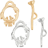 10Pcs 2 Colors Eco-friendly Brass Toggle Clasps KK-BBC0025-30-1