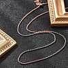 1mm Rack Plating Brass Box Chain Adjustable Slider Necklaces for Women Men MAK-L044-08RG-3