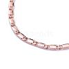 Rose Gold Plated Tin Alloy Bar Link Chain Fine Necklaces NJEW-BB10187-18-2