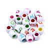 Opaque White Acrylic European Beads MACR-N012-05-5