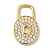 Rack Plating Brass Micro Pave Cubic Zirconia Pendants KK-A229-26G-1