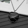 Natural Black Agate Pendant Necklaces CY8832-6-1