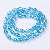 Electroplate Glass Beads Strands EGLA-D015-15x10mm-22-1