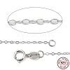 Anti-Tarnish Rhodium Plated 925 Sterling Silver Cable Chains Necklace for Women STER-I021-05P-6