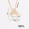 Fashionable Brass Clear Cubic Zirconia Pendant Cable Chain Necklaces for Women FN2830-3-1