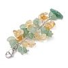 Natural Green Aventurine & Citrine Chip Beaded Pendant Decorations HJEW-JM01234-05-3