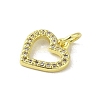 Real 18K Gold Plated Brass Pave Cubic Zirconia Pendants KK-M283-08B-01-2