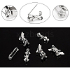 20Pcs 2 Size Bowknot Brass Brooches Findings KK-BC0008-22-4