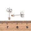 925 Sterling Silver Stud Earring Findings STER-L064-10P-3