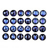 Flatback Glass Cabochons GGLA-S029-25mm-040-A-1