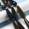 Natural 3-Color Tiger Eye Beads Strands G-P528-H11-01-2