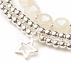 2Pcs 2 Style Alloy Star Charm Multi-strand Bracelets Set BJEW-JB08158-04-5