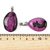 Natural Dyed & Heated Agate Tumbled Stone Pendants GG-K002-07D-3