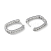 Clear Cubic Zirconia Hoop Earrings EJEW-L292-016P-2