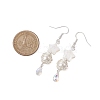 Shell Pearl & Sea Shell Beaded Dangle Earring EJEW-TA00535-3