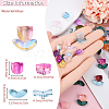 60Pcs 2 Styles Spray Painted Transparent Glass Beads GLAA-YW0003-98-3