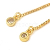 Rack Plating Adjustable Brass Box Chain Slider Bracelet Making KK-M285-03G-3