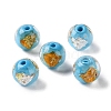 Handmade Gold & Silver Foil Lampwork Beads GLAA-G107-07A-13-2