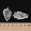 Raw Rough Natural Quartz Crystal Pendants G-G162-01G-03-3