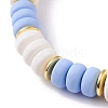 Handmade Polymer Clay Heishi Beads Surfering Stretch Bracelets Set BJEW-JB07227-5