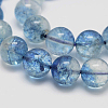 Dyed Round Natural Crackle Quartz Beads Strands G-K084-8mm-03A-1