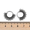 Sun 316 Surgical Stainless Steel Hoop Earrings EJEW-G416-37AS-5