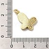 Rack Plating Brass Micro Pave Cubic Zirconia with Synthetic Opal Pendants KK-D088-07G-4