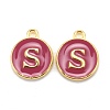 Golden Plated Alloy Enamel Charms X-ENAM-S118-08S-1