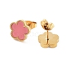 Flower Resin Stud Earrings EJEW-K281-01G-01-2