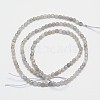 Faceted Round Natural Labradorite Bead Strands G-I156-03-3mm-2