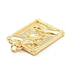 Brass Micro Pave Cubic Zirconia Pendants KK-E036-04G-3