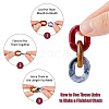 120Pcs 6 Colors Two Tone Acrylic Linking Rings OACR-FH0001-036-5