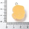 Flocky Opaque Resin Pendants RESI-G105-07-3