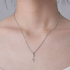 Non-Tarnish 201 Stainless Steel Musical Note Pendant Necklace NJEW-OY001-16-2