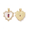 Brass Micro Pave Cubic Zirconia Pendants ZIRC-F134-22G-03-1
