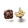 Brass Flower Stud Earrings EJEW-A121-20G-3